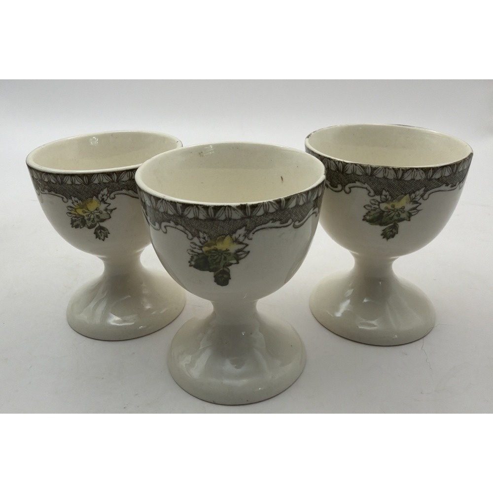 3 Johnson Brothers Egg Cups Friendly Village England Vintage